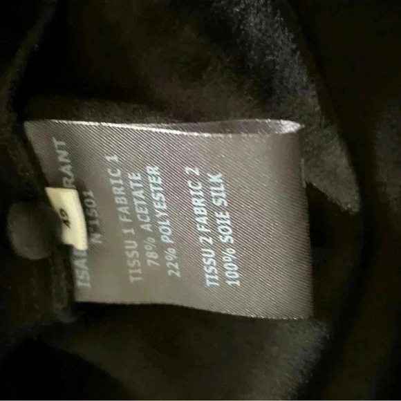 Isabelle Marant black long sleeve silk blend lightweight etoile midi dress 42 - Picture 4 of 5